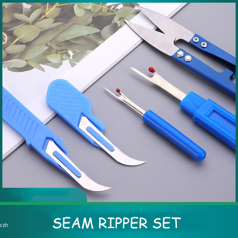 Sewing Kit - Kit da 5 pezzi blu per