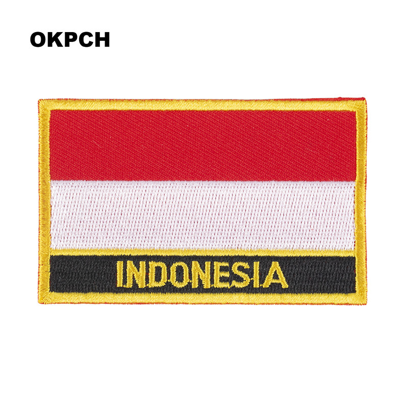 Sewing Indonesia - Toppe da ricamo con bandiera dell'Indonesia,