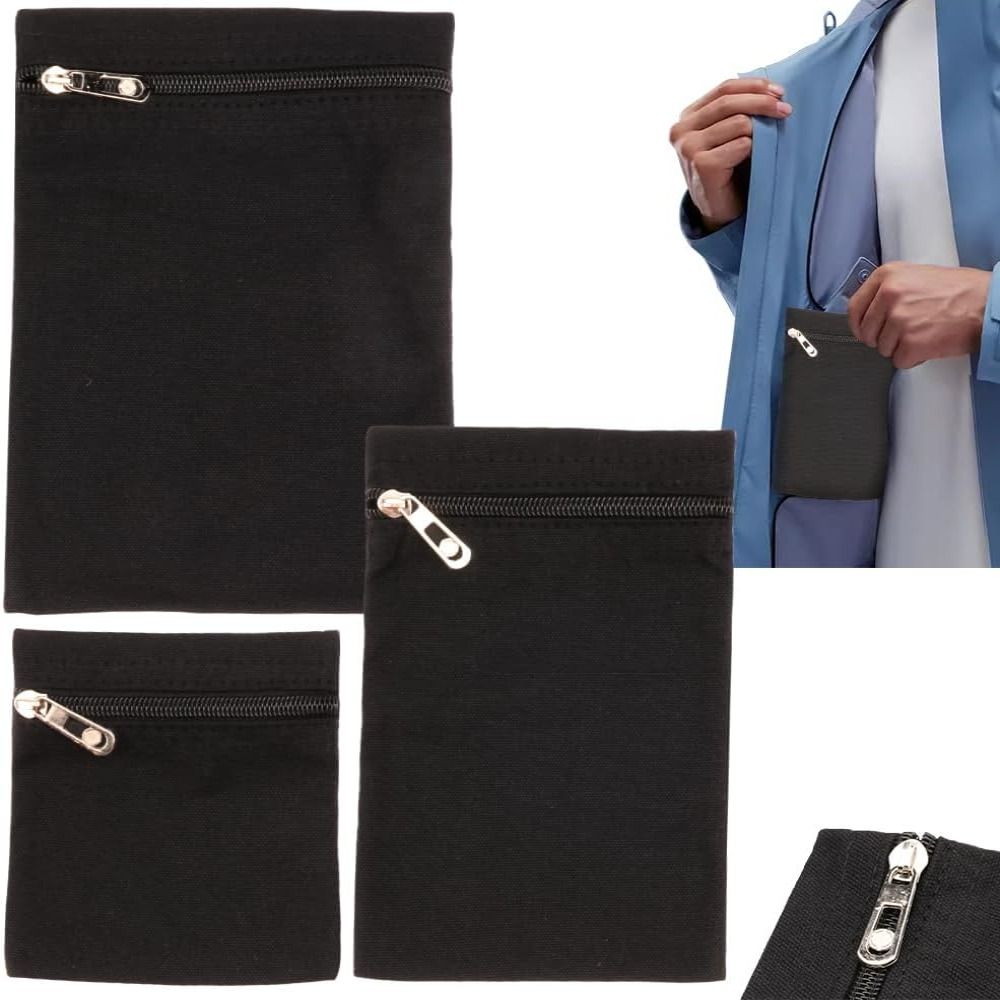 Sewing Zipper - Portafoglio da Viaggio con Tasca Laterale