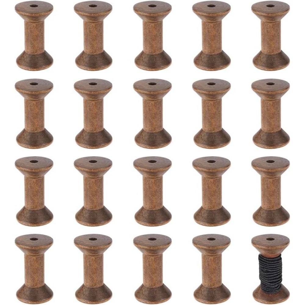 Thread Bobbins Empty - 16 Bobine Vuote in Legno da