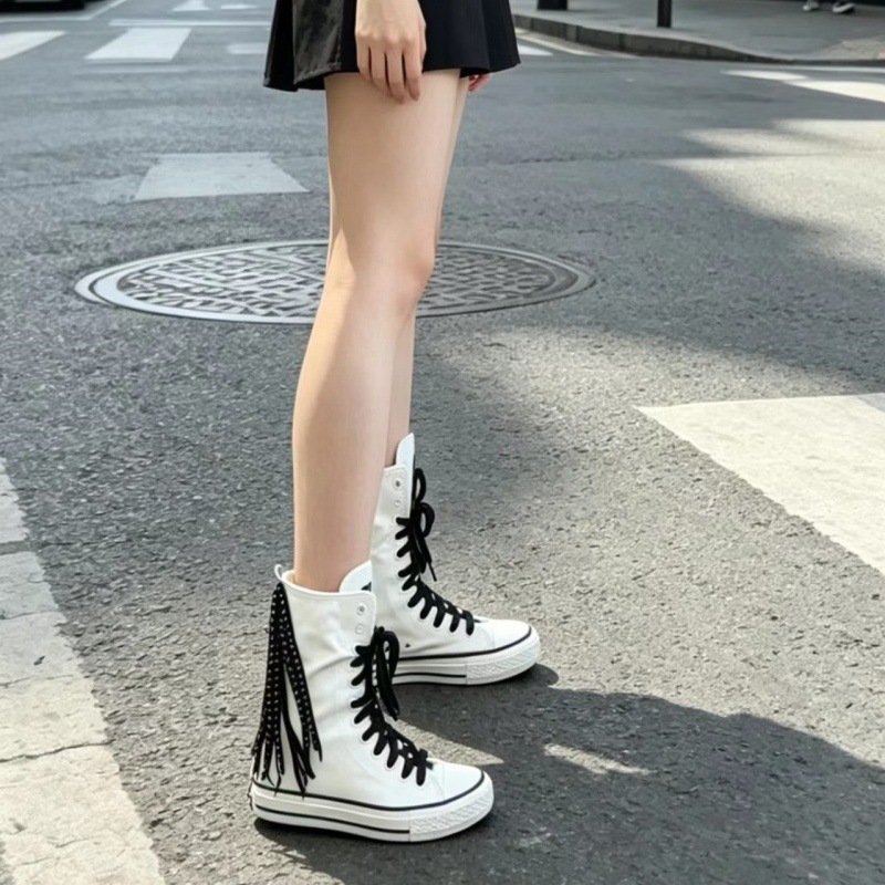 Scarpe in tela da donna nuove, - Sewing Front Zipper recensione e prezzo