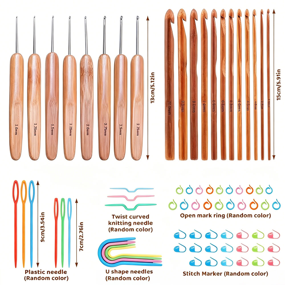 Set di 74 uncinetti in bambù p - Sewing Kit recensione e prezzo