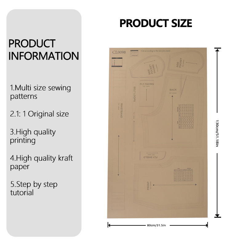 Modelli di cucito per pantalon - Textile Sewing Patterns recensione e prezzo