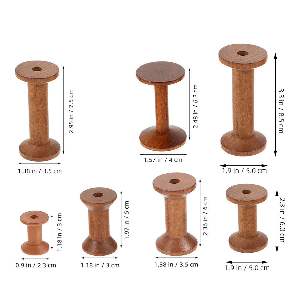 Set di 7 Rocchetti in Legno Vi - Thread Bobbins Empty recensione e prezzo