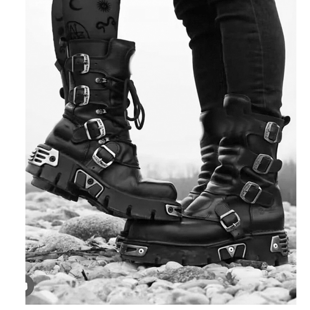 Stivali da moto punk da uomo n - Sewing Zipper recensione e prezzo